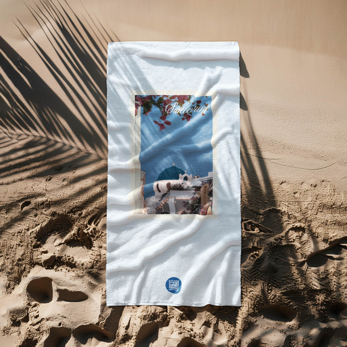 Santorini Briefmarke - Strandtuch